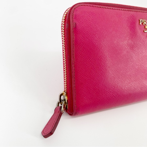 Prada Large Saffiano Leather Long Zippy Wallet Magenta Hot Pink - Picture 6 of 13